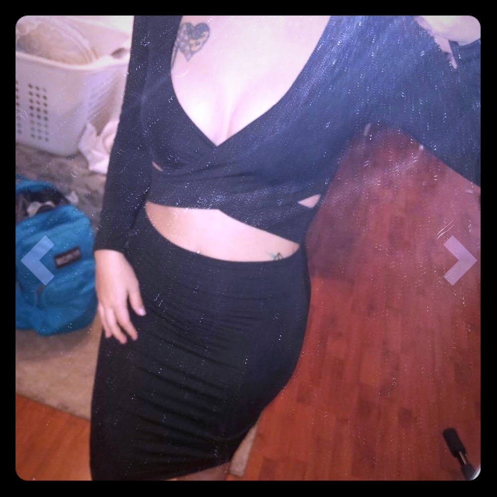 Cut out bondage dress small